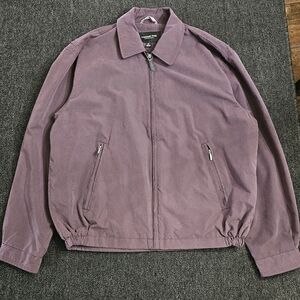 Aurburn London Fog Mauve Purple Front-Zip Golf Jacket Men's Size Medium